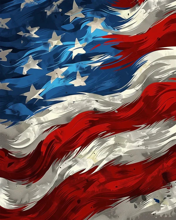 American Flag Paint by Numbers Kit