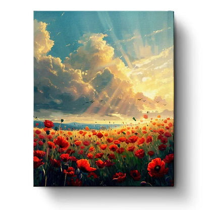 Poppy Field Paint by Numbers Kit