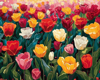 Tulip Field Paint by Numbers Kit