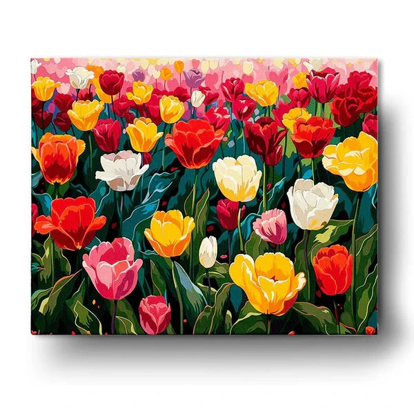 Tulip Field Paint by Numbers Kit