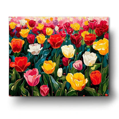 Tulip Field Paint by Numbers Kit