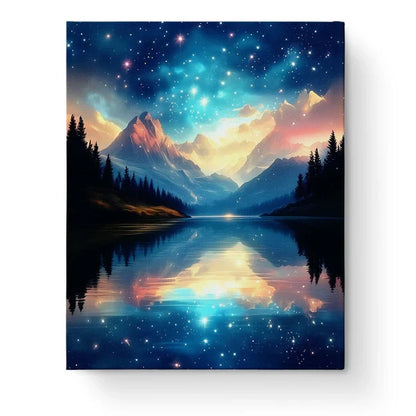 Starry Mountain Peak Paint by Numbers Kit